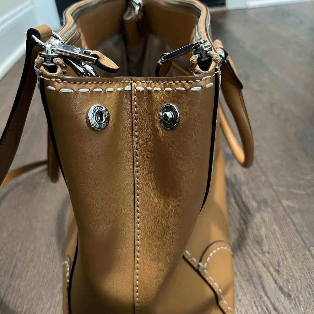 Ralph Lauren Tan Leather Tote Bag Women’s - Picture 9 of 10